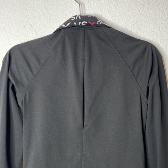 Victorias Secret VSX Size XS Black Pink Zip Up Athletic Mesh Inset Sweatshirt - Picture 12 of 15